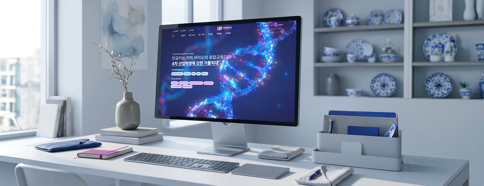 가톨릭대학교 홈페이지 통합 재구축 프로젝트 소개 서브비주얼 이미지